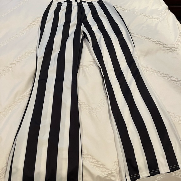 Flared leg ladies striped pants size XL - Picture 2 of 5